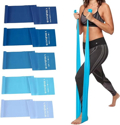 5 Pcs Professional Resistance Bands. Latex-Free, Elastic Band, Work Out Bands, Stretch Bands for