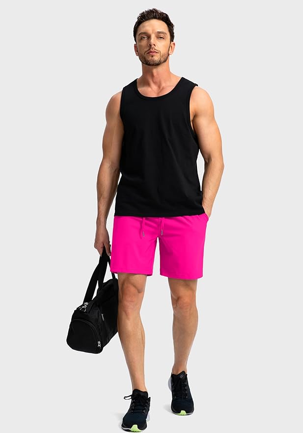 Men's Running Shorts with Zipper Pockets 9 Inch/ 7 Inch / 5 Inch Lightweight Quick Dry Gym Workout