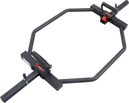Sunny Health & Fitness Strength Training Olympic Hex Bar Barbell, High Load Capacity, Swivel