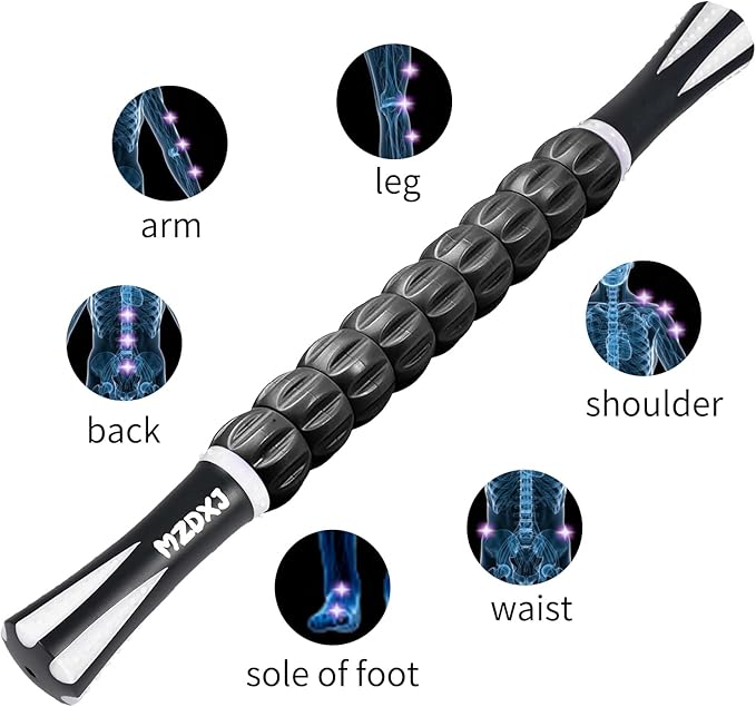 Muscle Roller Stick for Athletes - Deep Tissue Fascia Blaster & Roller Massager for Myofascial Pain