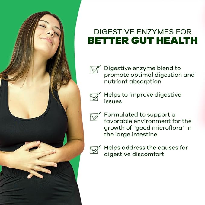 GOBIOTIX Digestive Enzymes Supplement with Prebiotics and Probiotics for Women and Men - Gut