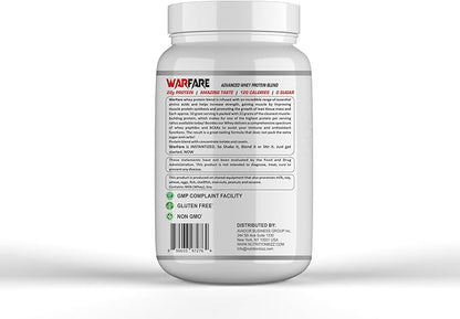 Warfare 2 lbs Advanced Whey Protein Blend 22g Protein per Serving Amazing Flavors (2 lbs