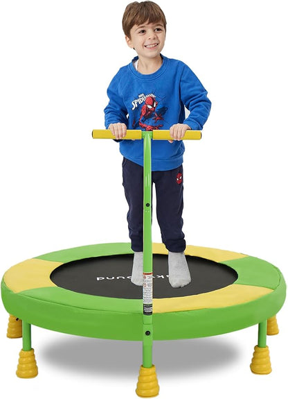 SkyBound 36 Inch Indoor Trampoline for Kids - Kids Trampoline Indoor with Handle - Toddler