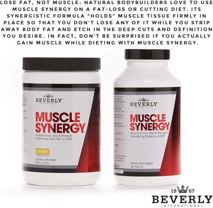 Beverly International Muscle Synergy 240 TABS (15 Servings) Clinically Dosed Ingredients - HMB