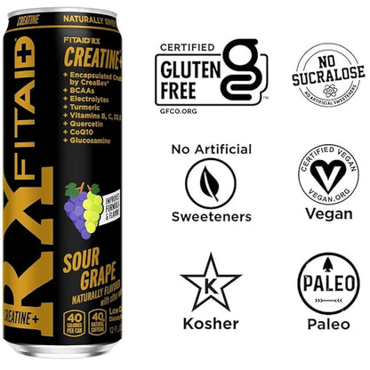LIFEAID FITAID RX Recovery Blend Plus Creatine, Contains BCAAs, Glucosamine, Turmeric, B-Complex