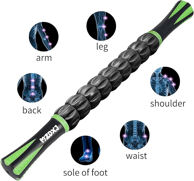 Muscle Roller Stick for Athletes - Deep Tissue Fascia Blaster & Roller Massager for Myofascial Pain