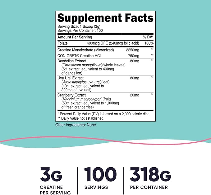Nutricost Creatine Monohydrate Powder for Women, Micronized, Unflavored, 100 Servings - Vegetarian
