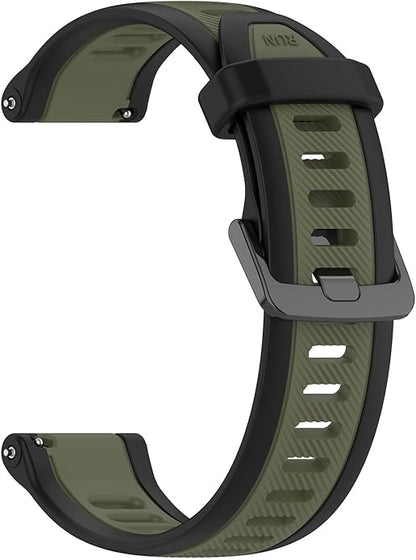 Compatible with Garmin Forerunner 165 Watch Band, 20mm Width Silicone Replacement Bands for Garmin