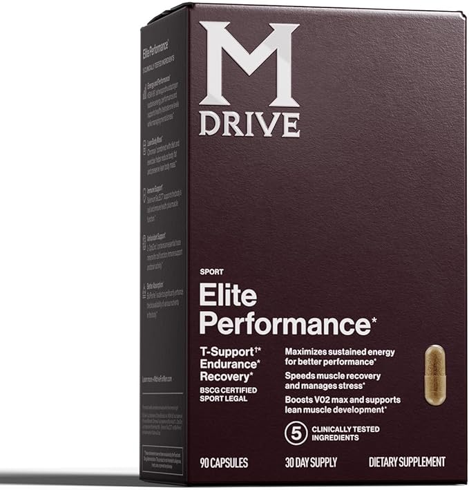 Mdrive Elite Testosterone Booster for Men - Supports Immune Health, Energy, VO2Max, Recovery