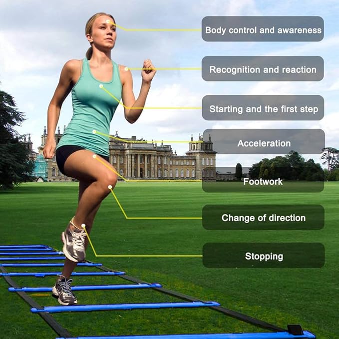 Adjustable Speed Training Hurdles Fitness & Speed Training Equipment with Agility Ladder