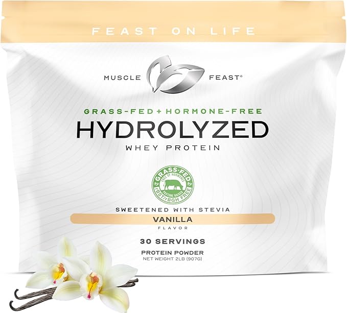 Muscle Feast Hydrolyzed Whey Protein Powder, Grass Fed and All Natural Hormone-Free, Hydro Whey