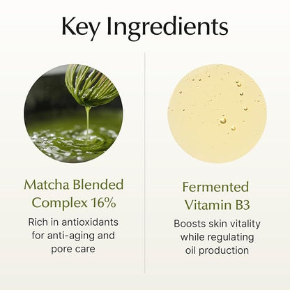 SU:M Micro-Active Super Matcha Pore Mask Pack (3.38fl oz) - Pore refining, oil control, exfoliating