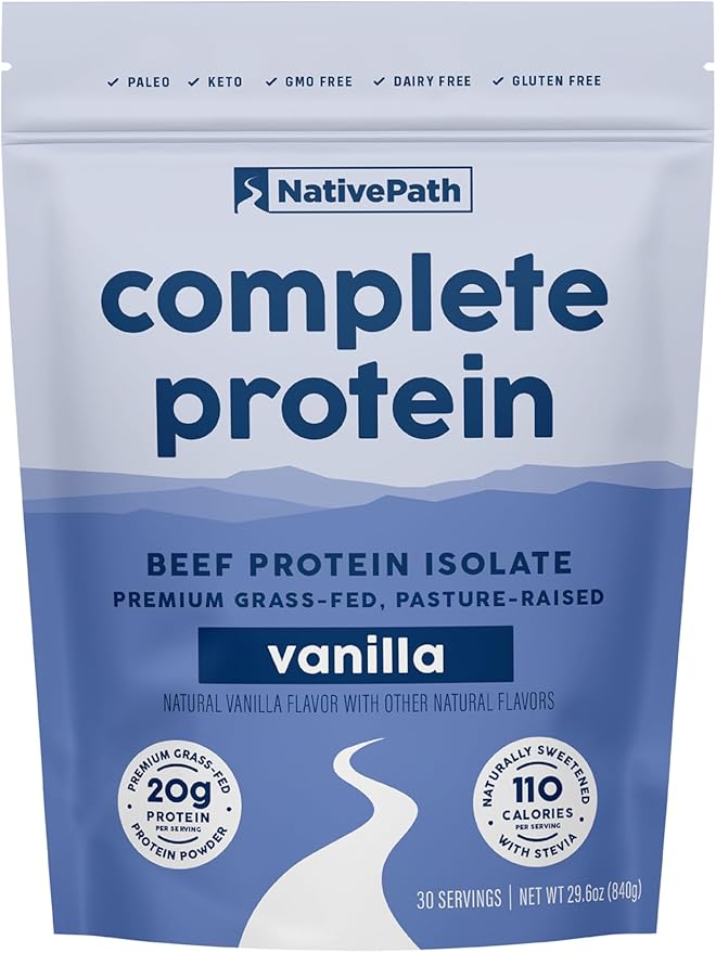 NativePath Complete Beef Protein Powder Isolate ??Grass-Fed, Pasture-Raised, Dairy & Lactose Free