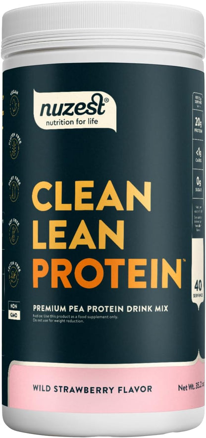 Nuzest - Pea Protein Powder - Clean Lean Protein, Premium Vegan Plant Based Protein Powder, Dairy
