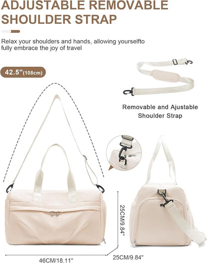 Gym Bag for Women Men with Shoe Compartment, Sport Duffel Bag, Waterproof Travel Weekender