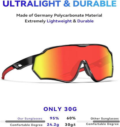BEACOOL Polarized Running Sunglasses for Men Women UV400 Protection TR90 Sport Sunglasses for