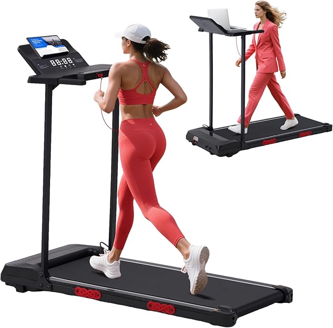 Walking Pad Treadmill with Handles, Folding Foldable Electric Treadmills for Home Small, 3.0HP