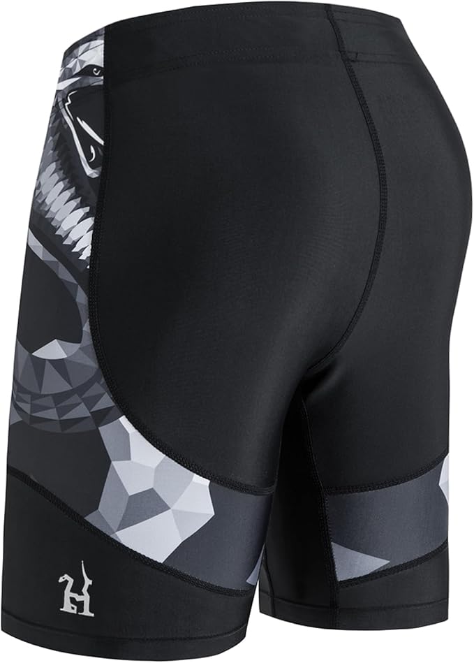 HUGE SPORTS Men's Rash Guard Swim Shorts Compression Swimming Jammer Cool Dry Active Swimsuit