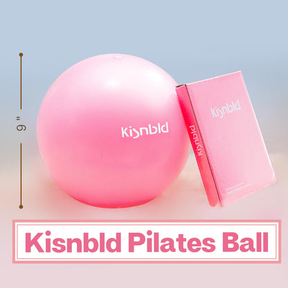 kisnbld Small Exercise Ball, 9 Inch Mini Pilates Ball, Anti Burst and Slip Resistant Mini Yoga Ball
