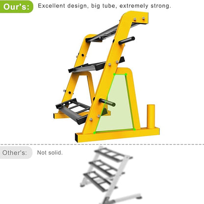 "Kipika Heavy Duty 3 Tier Dumbbell Rack Multifunctional, Weight Rack for Dumbbells, Home Gym