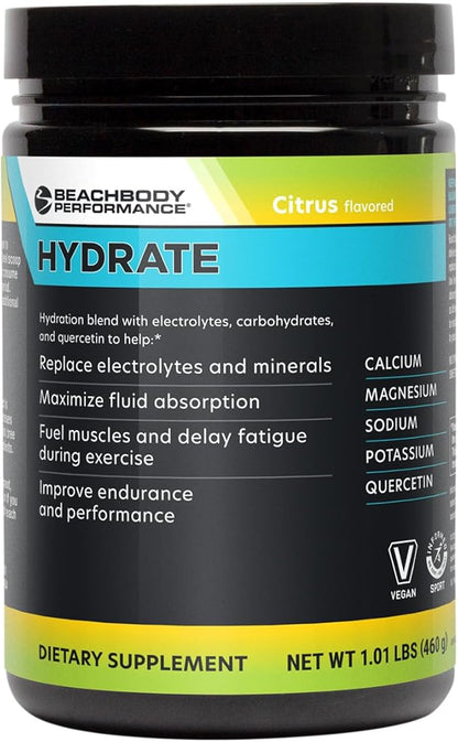 BODi Hydrate Performance Hydration Supplement, Quercetin Enriched Electrolyte Powder, 4 Key
