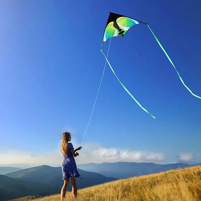 HONBO Delta Kite for Kids Easy to Fly,Large Kite for Adults, Colorful Kite for Children Ages 4-10