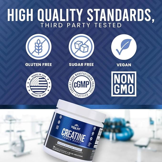 Micronized Creatine Monohydrate Powder, Vegan Creatine Powder Unflavoured, Supplements for Men