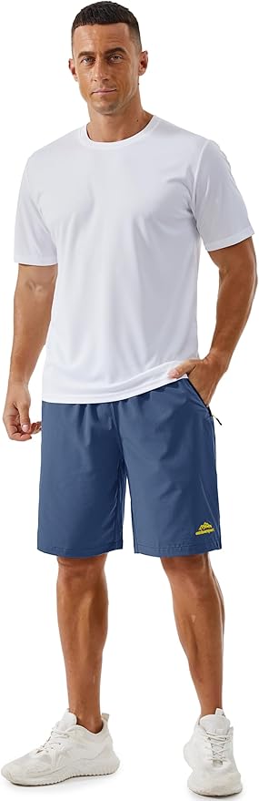 TACVASEN Men's Running Athletic Shorts 9" Quick Dry Workout Gym Shorts Lightweight Summer Shorts 3