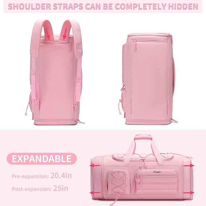 Bosstin Gym Bag for Women & Men,45L Travel Duffle Sports Duffel Bag Gym Weekender Overnight