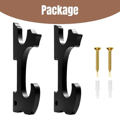 Eforlife 2/Set Sword Hook Wall Mount Samurai Sword Hanger Display Holder Adjustable for Katana