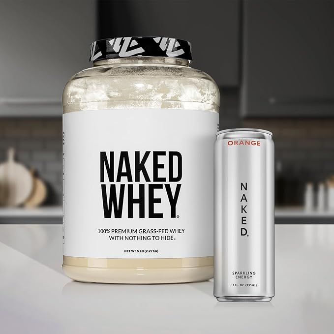 NAKED Vanilla Whey Protein Powder - All Natural Grass Fed Whey Protein Powder, Vanilla Flavor