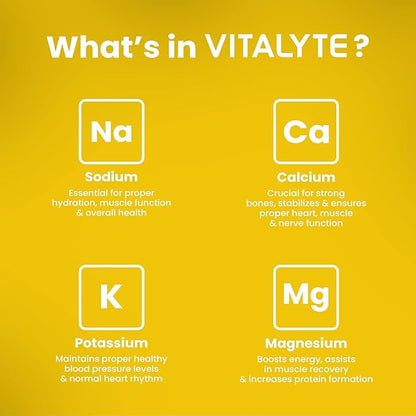Vitalyte Electrolyte Powder Drink Mix, Isotonic Electrolyte Hydration Mix, Case Pack (6 Pack, Lemon)