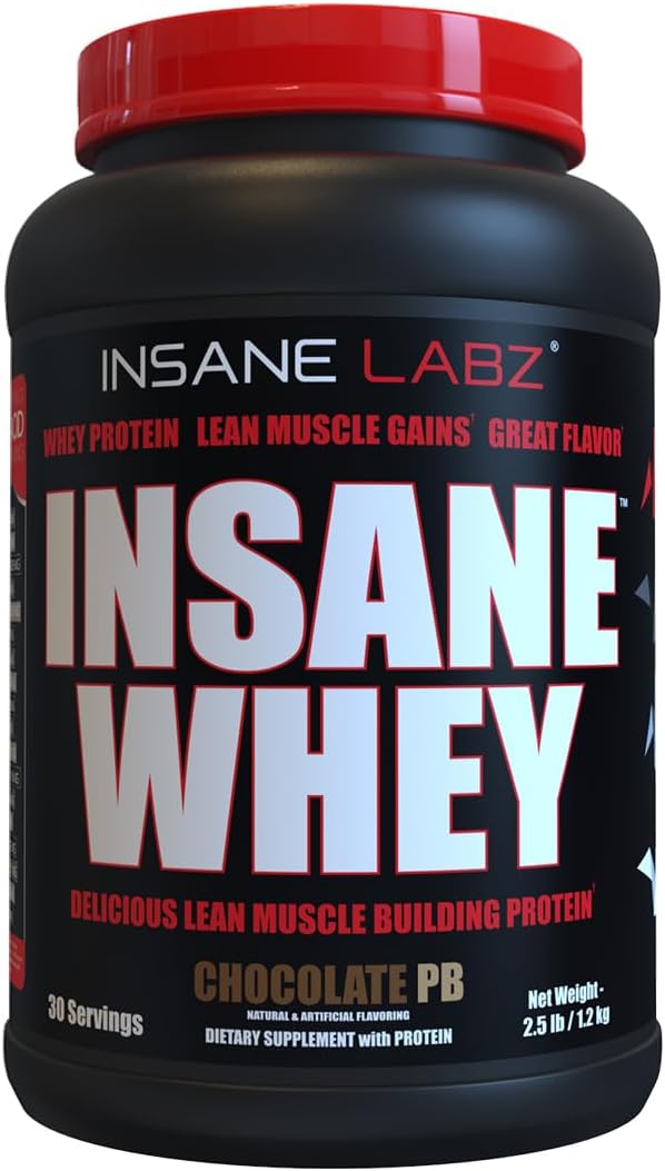 Insane Labz Insane Whey,100% Muscle Building Whey Protein, BCAA Amino Profile, Mass Gainer, Meal