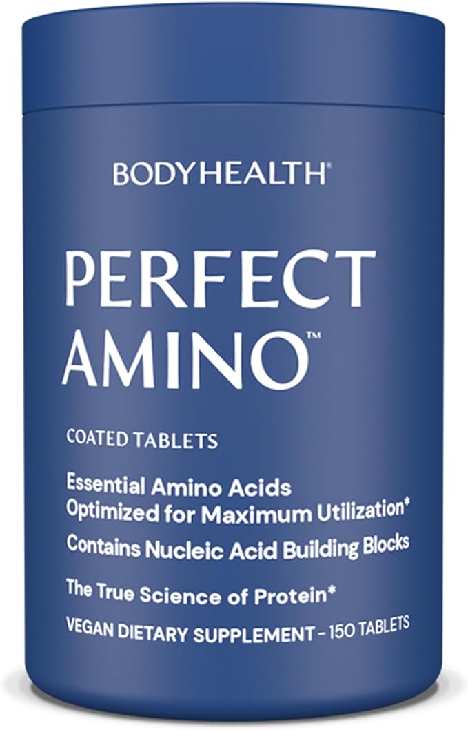 BodyHealth PerfectAmino (150 ct) Easy to Swallow Tablets, Essential Amino Acids Supplement with