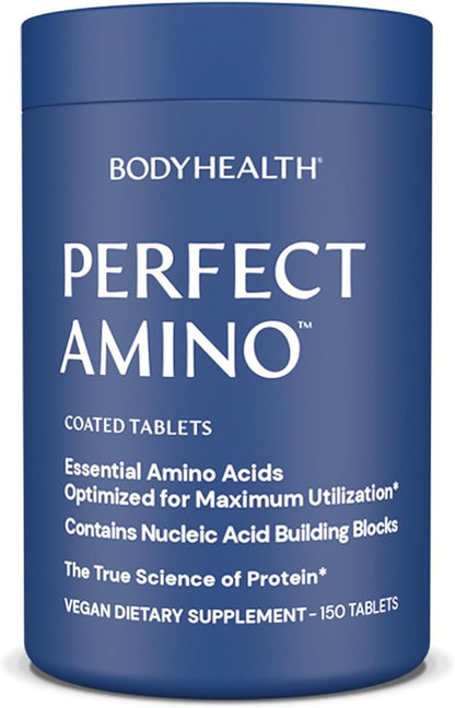 BodyHealth PerfectAmino (150 ct) Easy to Swallow Tablets, Essential Amino Acids Supplement with