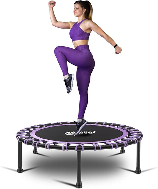 Newan 40"-48" Silent Mini Trampoline Fitness Trampoline Bungee Rebounder Jumping Cardio Trainer
