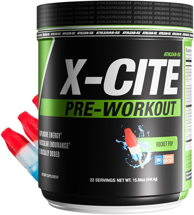 X-CITE Pre-Workout by ATHLEAN-X - Enhanced Formula with Beta-Alanine, Creatine & Caffeine for
