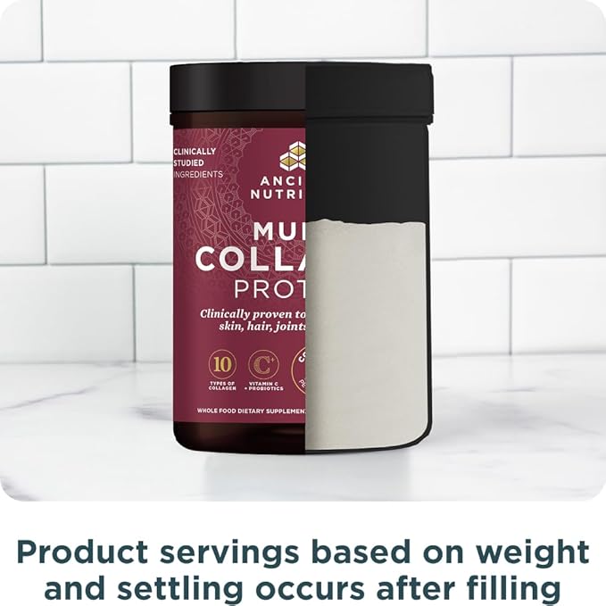 Ancient Nutrition Collagen Peptides Powder, Multi Collagen Protein, Women & Men, Vitamin C
