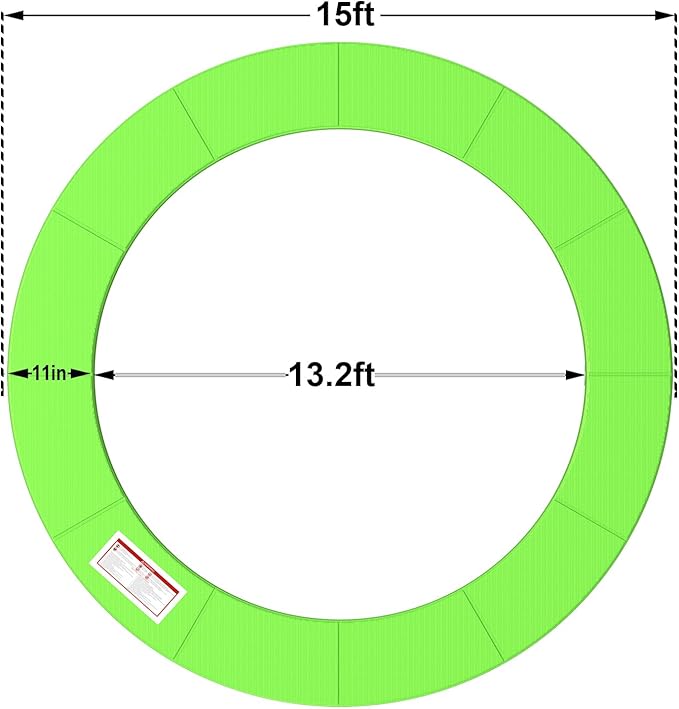 LANGXUN Universal Trampoline Repalcement Safety Pad, 8ft 10ft 12ft 14ft 15ft 16ft Waterproof