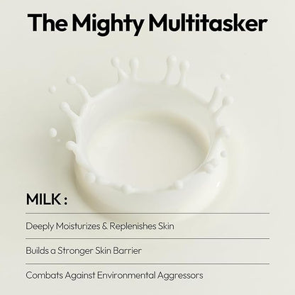 LAPCOS Milk Sheet Mask, Moisturizing Daily Face Mask to Replenish and Restore Dry Skin, Korean