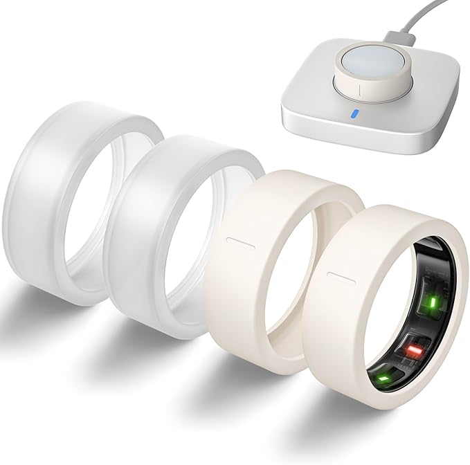 Ultra-Thin Covers Compatible with Oura Ring Gen 4/Oura Gen 3 Cover, Anti-Scratch Elastic Silicone