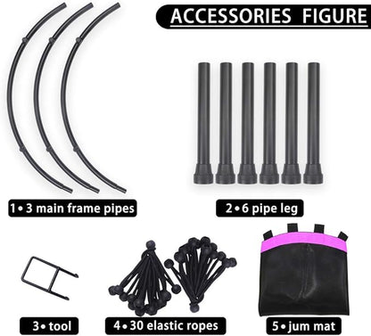 Newan 40"-48" Silent Mini Trampoline Fitness Trampoline Bungee Rebounder Jumping Cardio Trainer