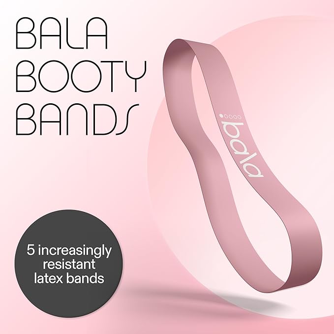 Bala Booty Bands Resistance Bands for Women & Men - Elastic Exercise Bands for Working Out - Wrist