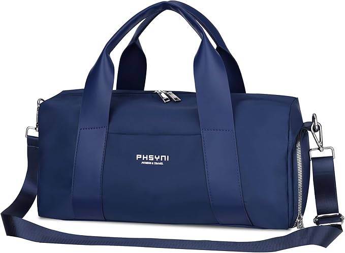 Compact Sports Gym Bag for Women and Man, Cute Mini Duffle Bag with Wet Pocket & Shoes Compartment