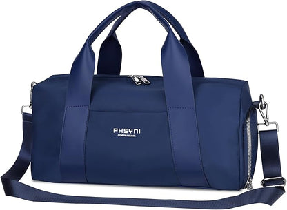 Compact Sports Gym Bag for Women and Man, Cute Mini Duffle Bag with Wet Pocket & Shoes Compartment