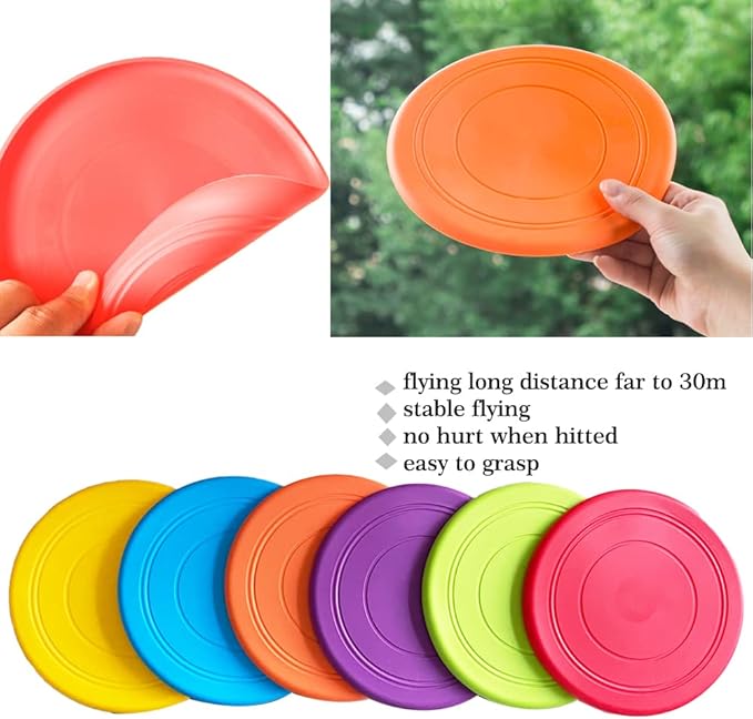 Kids Flying Disc Toy Outdoor Playing Lawn Game Disk Flyer for Kindergarten Teaching Soft Silicone