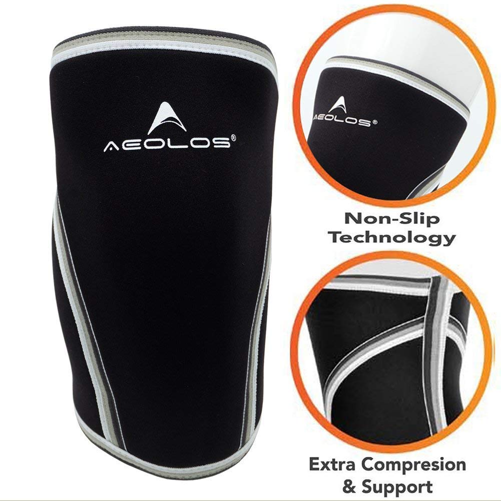 Knee Sleeves (1 Pair)，7mm Compression Knee Braces for Heavy-Lifting,Squats,Gym and Other Sports