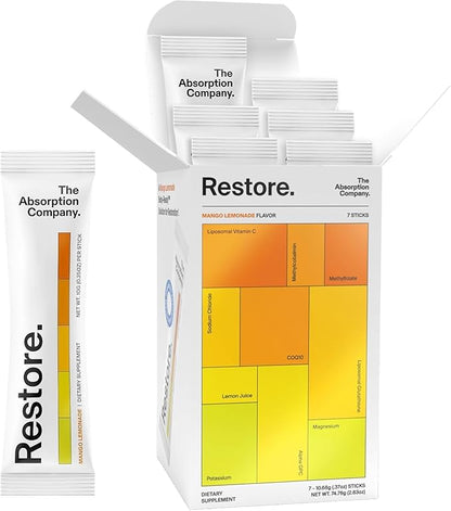 Electrolyte Powder Packets - Workout Recovery & Hydration Drink Mix with Liposomal Glutathione