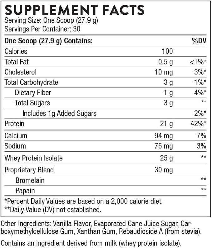 THORNE - Whey Protein Isolate - 21 Grams of Easy-to-Digest Whey Protein Powder - NSF Certified for