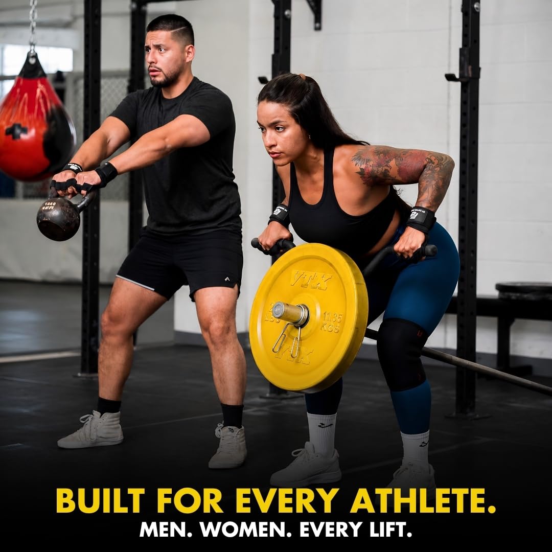 Fit Active Sports Weight Lifting Workout Gloves with Built-in Wrist Wraps for Men and Women - Great
